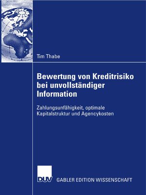 cover image of Bewertung von Kreditrisiko bei unvollständiger Information